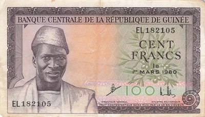 Guinea 100 francos 1960 Foto 1 de 2