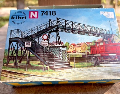 Kibri N Scale Pedestrian Bridge Crossing NIB NOS 7418 - Image 1 of 3