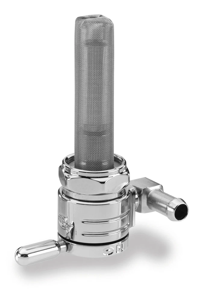 Golan Click-Slick Petcock 3/8in. NPT Backward Facing - Chrome 75-516B-CS - Image 1 of 1