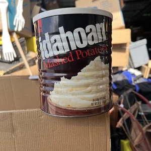 EMPTY Vintage Idahoan Mashed Potatoes 28 oz. Metal Tin Can 1986 - Picture 1 of 8