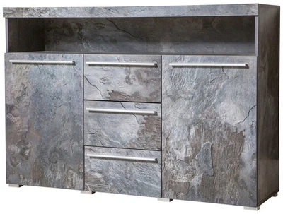 Sideboard Anrichte Schubladenkommode Mehrzweckschrank 132cm schiefer 286412 - Bild 1 von 4