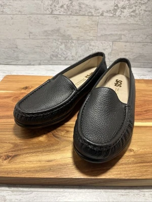 Zapatos Mocasines SAS Tripad Simplify Sin Cordones para Mujer Talla 8 W Cuero Negro EE. UU. - NUEVOS Foto 1 de 4