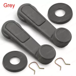 Pair Gray Windows Crank Handle For Mitsubishi Cyclone L200 Lancer 1986 2005 - Picture 1 of 8