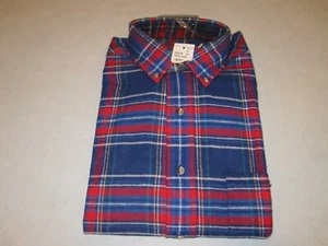 NUOVA camicia vintage High Sierra Mervyns uomo media quadri flanella blu/rosso ~10576 - Foto 1 di 3