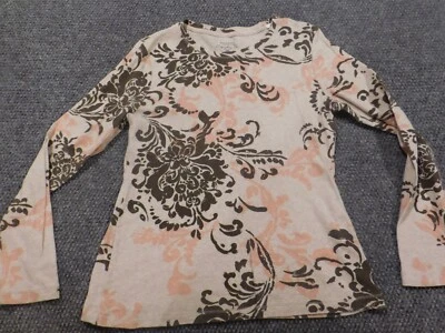 Blusa mujer Sonoma PM Petited beige floral elástica Foto 1 de 4