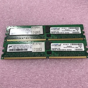 Micron (Lot of 2) 512 1Rx4 PC2-4200R-444-12-C0 Server Ram MT18HTF6472Y-53EB2 - Picture 1 of 1