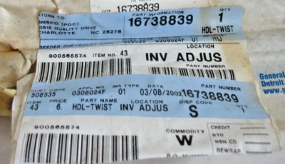 Nuevo como nuevo GM 1993-94 Chevrolet Cavalier Twist manija del asiento del conductor 16738839 Foto 1 de 4