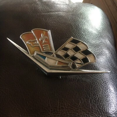 1962 - 1963 年雪佛兰 Corvette Impala 旗帜徽章 P - 3792000 复古 — 第 1/4 张图片