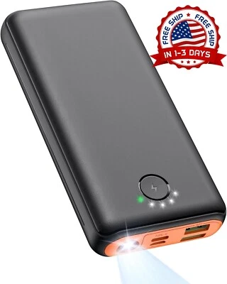 Cargador Batería Portátil Para Celular Fuente De Carga Teléfono USB C 30000mAh Foto 1 de 4