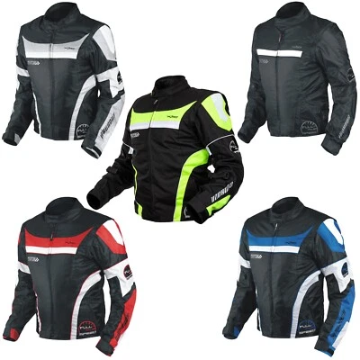 Giacca Moto Manica Staccabile Tessuto Protezioni CE Sfoderabile Gilet Termico - Immagine 1 di 3
