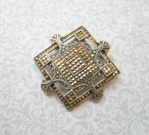 Fabulous Judith Jack Sterling Silver Marcasite Ornate Brooch  997D - Picture 1 of 11