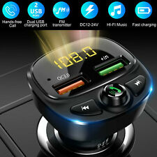 Wireless Bluetooth 5.0 FM Transmitter QC3.0 Hands-free Radio AUX Adapter USB Car