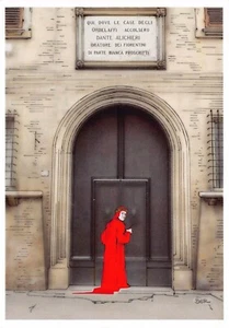 AL17-70D) CARTOLINA FORLI' DANTE ALIGHIERI BER ORDELAFFI CANTO XXVII INFERNO - Picture 1 of 2