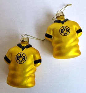 Set BVB Trikot Glas Ornament Weihnachtsartikel Christbaumschmuck - Bild 1 von 6