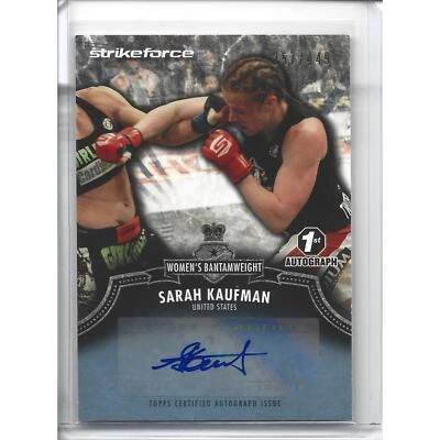 Autógrafos Topps UFC Bloodlines 2012 Sarah Kaufman automático 257/449 Foto 1 de 2