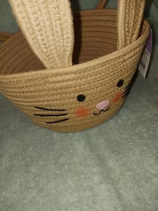 Roped Woven Easter Bunny Basket. 10" Kids Room Basket. Brand New. Target - Picture 1 of 7