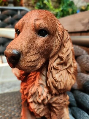 Estatuetas colecionáveis de cachorros Golden Cocker Spaniel *Artes vivas* - Imagem 1 de 4