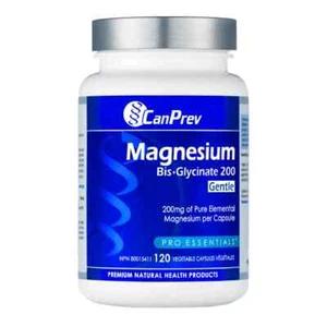CanPrev Magnesium Bis-Glycinate 200 Gentle 120 Veggie Caps - FROM CANADA - Picture 1 of 5