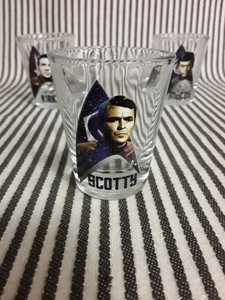 Htf Vtg Original Star Trek Captain James Kirk Shot Glass Cbs Studio Vandor 2011