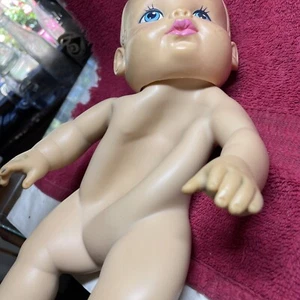 VTG 1990 Layer  Toys Water Baby Doll Blue Eyes Excellent Condition - Picture 1 of 3