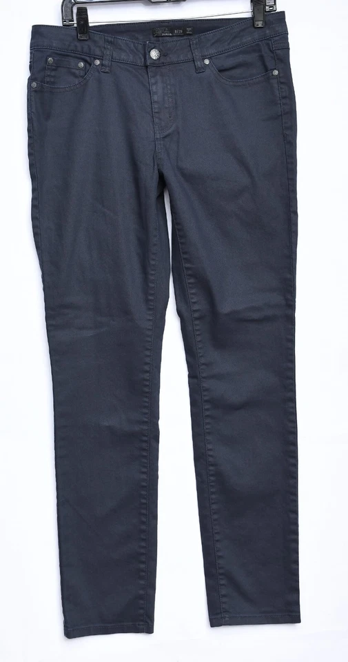 Pantalones para mujer Prana Kayla de mezclilla encerada elásticos al aire libre senderismo cónicos talla 8 Foto 1 de 4