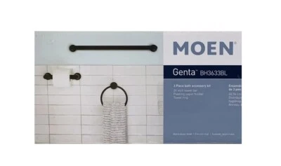 Juego de herrajes de baño MOEN Genta de 3 piezas con 24 pulgadas Toallero Foto 1 de 2