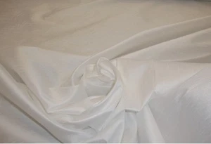 Dupioni Fake Silk fabric Shantung White Faux sold BTY 58" - Picture 1 of 1