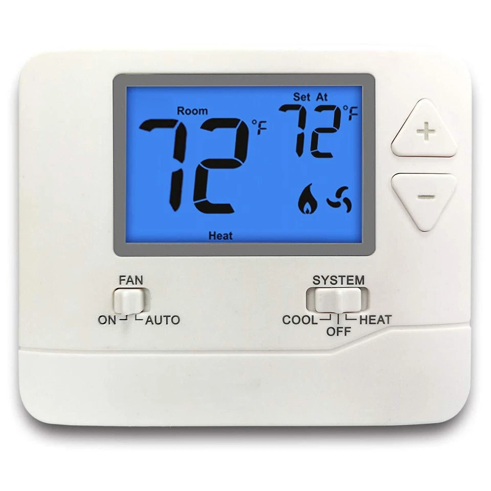 ELECTECK Non-Programmable Digital Thermostat for Home, up to 1 Heat/1 Cool with  - Изображение 1 из 4