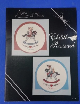 CHILDHOOD REVISITED TEDDY BEAR CLOWN TRAIN CROSS STITCH PATTERN FREE SHIPPING   - Image 1 of 2