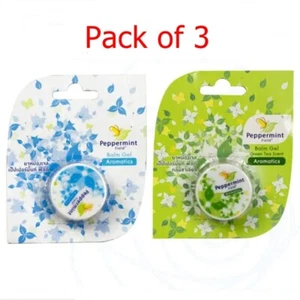 3 x 8g Peppermint Field Thai Balm Gel Aromatics/Green Tea Scent Relieve Stuffy - Picture 1 of 12