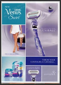 Gillette 2010er Print Werbung Anzeige 2015 Venus Wirbel Beine makellos - Bild 1 von 1