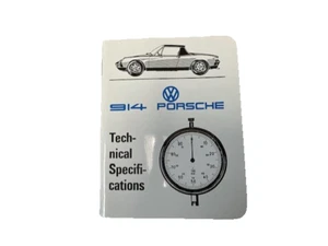 Porsche 914 Technical Specifications Manual WKD422221 - Picture 1 of 1