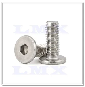 Tornillos de cabeza plana métricos de cabeza plana hexagonal Allen de acero inoxidable 304 A2-70 - Imagen 1 de 4