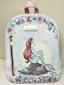Disney The Little Mermaid Ariel Rock Seashells & water color Mini Backpack - NWT - Picture 1 of 11