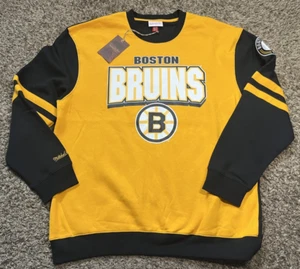 NEW Mitchell & Ness Boston Bruins NHL All Over 2.0 Crewneck (2XL) - Picture 1 of 5