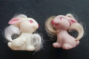2x Vint 80's MY PRETTY PETS Bunny Rabbit Toy MLP Play Animals by Cititoy - Picture 1 of 4