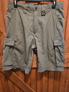 Boy Scouts Of America Short Adult Small Green BSA Supplex Nylon Cargo Drawstring - Picture 1 of 13