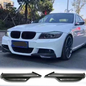 CARBON FIBER FRONT BUMPER LIP SPLITTERS SPOILER 2PCS FOR BMW E90 E92 M3 08-13 - Picture 1 of 6