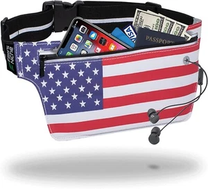 Ultra Slim Elastic Running Belt Fanny Pack Water Resistant Reflective Adjustable - Picture 1 of 8