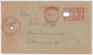 DR Freistempel Stuttgart + roter SST Studentenbund auf Drucksache 17.1.1944 - Bild 1 von 2