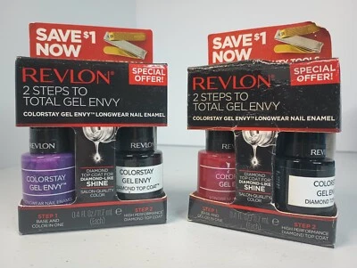 Revlon ColorStay Gel Envy Longwear Nail Enamel, Queen of Hearts + Top Coat .4 fl - Image 1 of 4