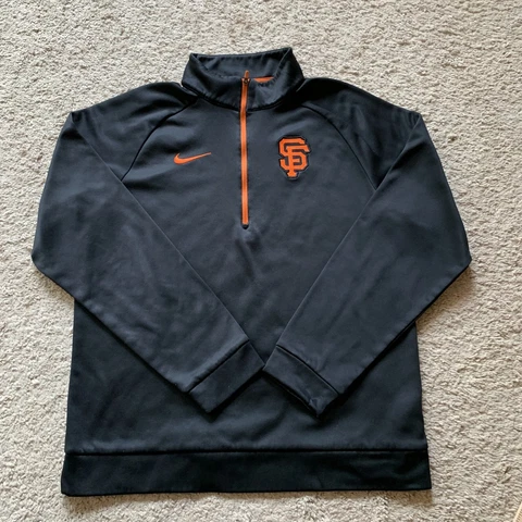 San Francisco 49ers Sweatshirt Mens M Black Quarter Zip Football Nike Dri-Fit Cover
