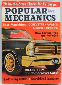 POPULAR MECHANICS MAGAZINE JANUARY 1963 VINTAGE TECHNOLOGY INVENTIONS NEWS - Picture 1 of 8