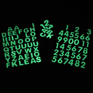 26 Pcs Glow in the Dark Numbers Luminous Stickers Letters Scrapbooking Diary DIY - Picture 1 of 14