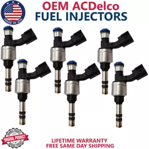 OEM ACDelco x6 Fuel Injectors For 2010-11 GMC Chevy Cadillac Buick 3.0L, 3.6L V6 - Picture 1 of 4