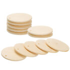 Round Wooden Discs, 12Pcs 45mm - Log Unfinished Wood Circles with Holes