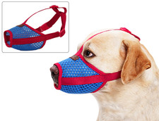 Short Snout Dog Muzzle Pet with Adjustable Breathable Mesh Buckle-Anti Bark Bite