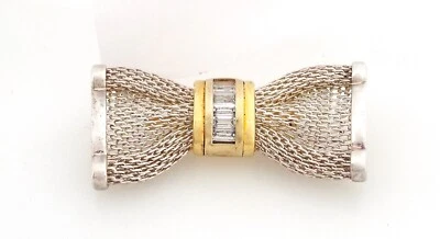 Unoaerre Uno A Erre - Arco/Pin de malla de lujo - Plata de ley Italia ~ #6005 Foto 1 de 4