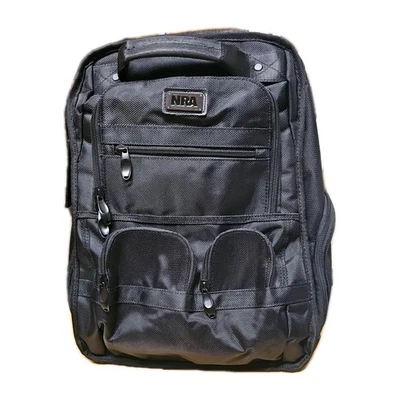 NRA Tactical Travel Backpack Carry On Luggage Black Nylon - NEW - Image 1 of 4