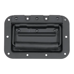 RH-0511BK-A Medium Spring Loaded Recessed Handle, 10 Hole, Black - Picture 1 of 1